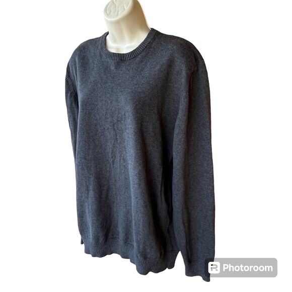 Kirra 100% Cotton Crew Neck Sweater Tight Knit Light Weight Charcoal Womens XL - Picture 4 of 8